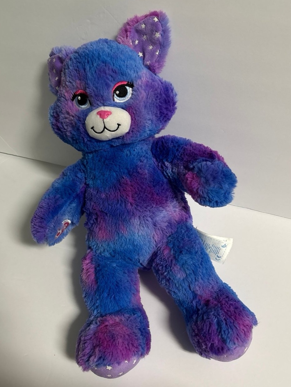 Build-A-Bear Starry Night Cat Plush - Purple & Blue Galaxy Celestial Fur